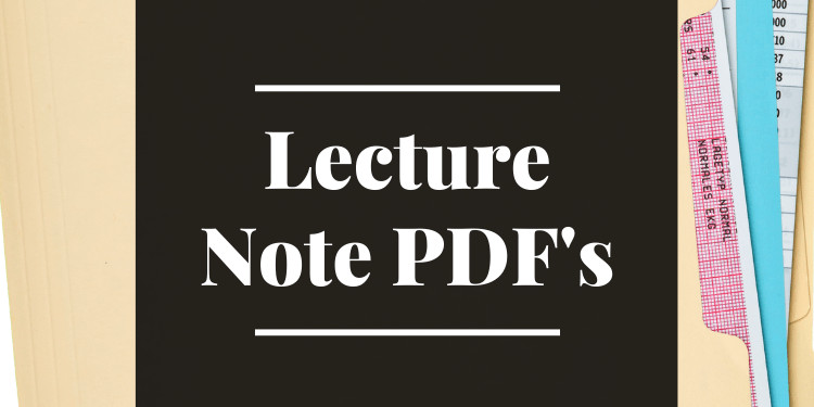 lecture note pdfs