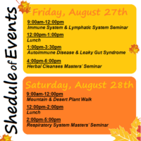 Become an Herbalist Weekend - August 27th and 28th schedule