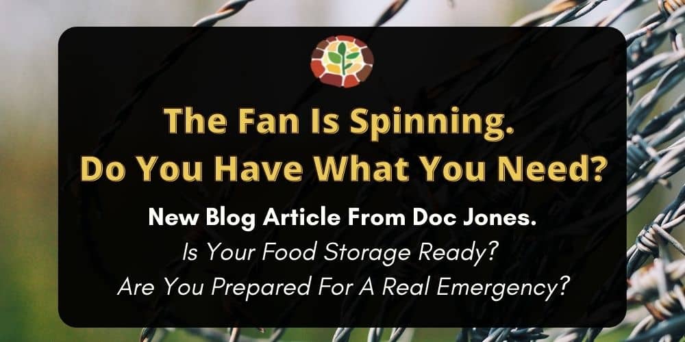 the fan is spinning, do you have what you need new blog post by doc jones