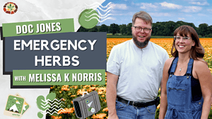 doctor Patrick Jones and Melissa K Norris reviewing emergency herbs video thumbnail